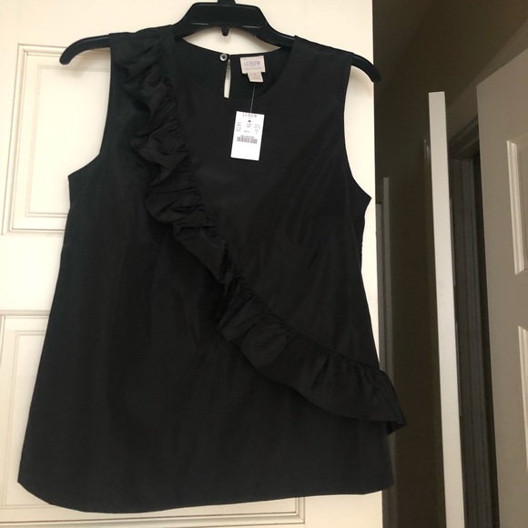 J. Crew Factory Ruffle-Front Shell - Picture 2 of 4